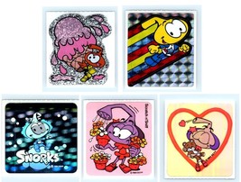 Vintage 80s Snorks Stickers Lot Of 5 Includes 1 Scratch N Sniff Still Ha... - $351.42 MXN