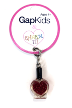 Gap Kids Charm It ! Glitter Heart Bottle Charm NOS with Tag High IntenCity - £7.19 GBP