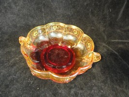 Amberina Pressed Glass Bowl - $7.99