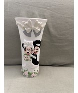 Disney Parks Mickey Minnie Mouse Bride and Groom Wedding Vase Retired - $59.90