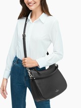 NWB Kate Spade Mulberry Vivian Black Leather Hobo Bag WKRU4138 $379 Gift Bag Y - £126.22 GBP