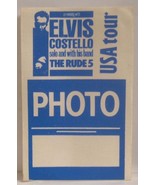 ELVIS COSTELLO - VINTAGE ORIGINAL CONCERT TOUR CLOTH BACKSTAGE PASS - €8,87 EUR