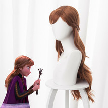 Frozen 2 Anna Princess Cosplay Long Curly Hair Salon Quality Wig Party Halloween - £17.65 GBP