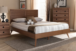 Aislin Walnut Brown Full Size Platform Bed - $381.00 Aislin Walnut Brown Full Size Platform Bed - $381.00