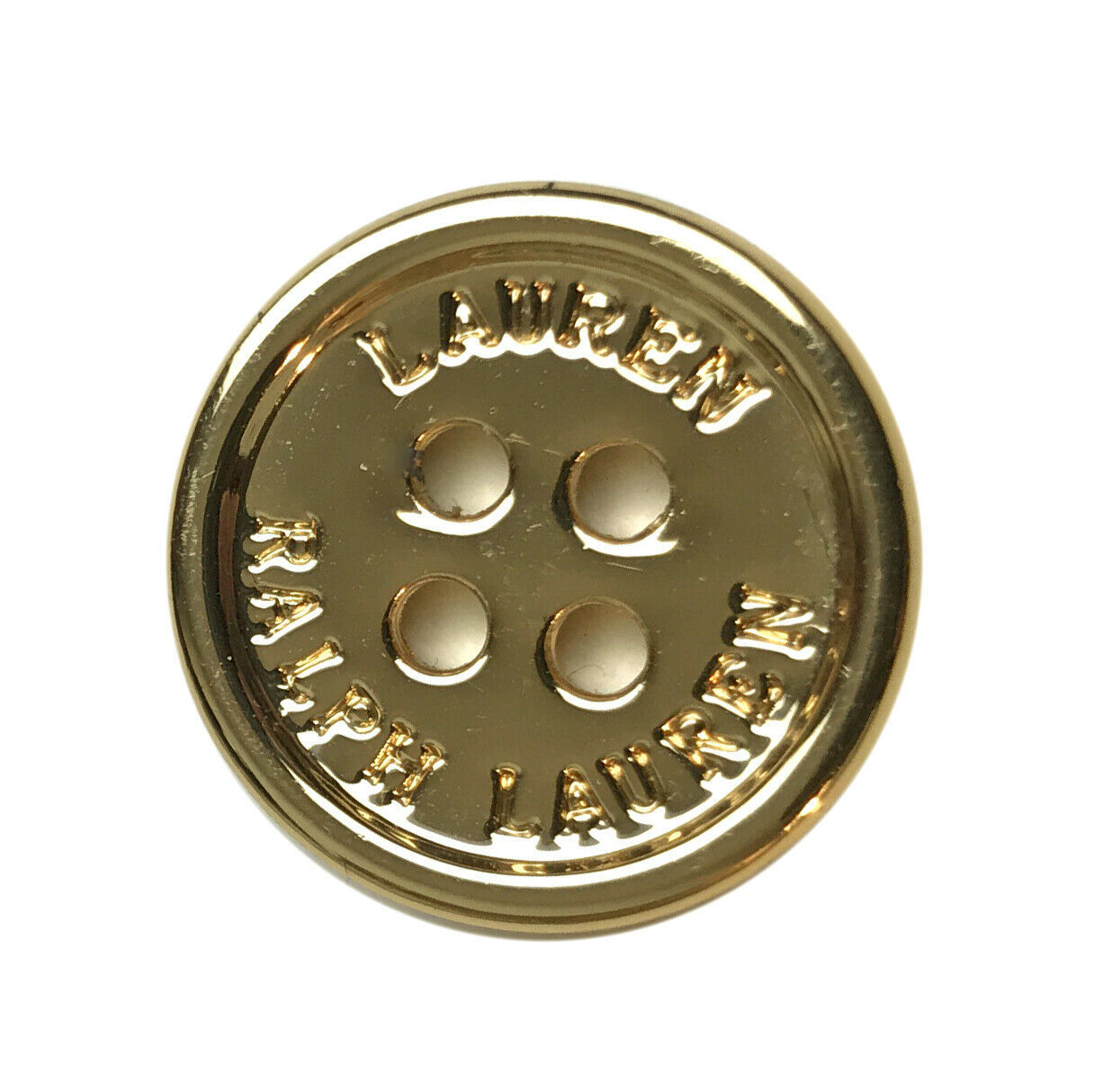 Ralph Lauren Gold color Metal logo Replacement Sleeve  button .60" RL602249 - $4.80