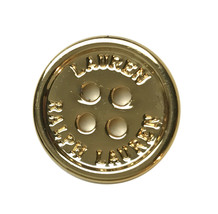 Ralph Lauren Gold color Metal logo Replacement Sleeve  button .60&quot; RL602249 - $4.80