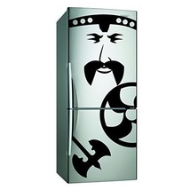 ( 7&#39;&#39; x 16&#39;&#39; ) Vinyl Fridge Decal Viking Face / Viking with Axe and Shield Ar... - £11.16 GBP