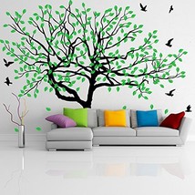 (63&#39;&#39; x 46&#39;&#39;) Vinyl Wall Decal Stylish Huge Thin Tree with Falling Leafs and ... - £68.74 GBP