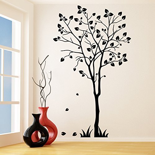 (33'' x 55'') Vinyl Wall Decal Tree Silhouette / Nature Art Decor Sticker / F... - $62.72