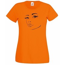 Womens T-Shirt Face with Hot Lips Silhouette, Sexy Face Shirts, Teens Ey... - £19.17 GBP