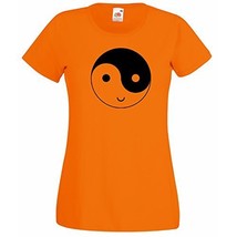 Womens T-Shirt Yin and Yang Symbol Happy Face, Smile Ethical Funny tShirt - £19.47 GBP