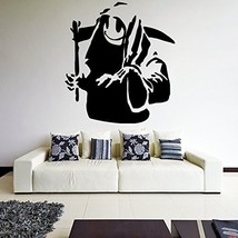 ( 25&#39;&#39; x 28&#39;&#39;) Banksy Vinyl Wall Decal Death With Happy Smile Face / Undergro... - £22.25 GBP