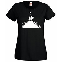 Womens T-Shirt Banksy Street Art Graffiti, Warfare Children Playground Shirt - £19.27 GBP