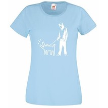 Womens T-Shirt Banksy Street Art Graffiti, Choose Your Weapon, Boy &amp; Dog Tshirt - £19.57 GBP