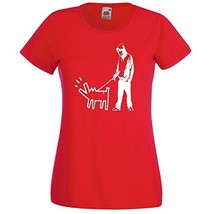 Womens T-Shirt Banksy Street Art Graffiti, Choose Your Weapon, Boy &amp; Dog Tshirt - £19.25 GBP
