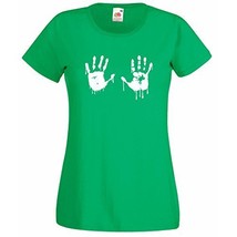 Womens T-Shirt Red Bloody Hands, Blood Vampire Hand TShirt, Walking Dead Shirt - £19.29 GBP