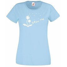 Womens T-Shirt Dandelion Flower Quote Blow Me, Nature Art Shirts, Flowers Shirt - £18.40 GBP