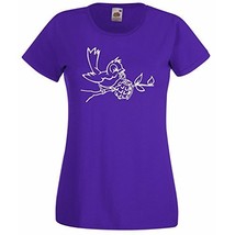 Womens Banksy Street Graffiti T-Shirt; Bird Sparrow with Grenade Bomb Ts... - £19.62 GBP