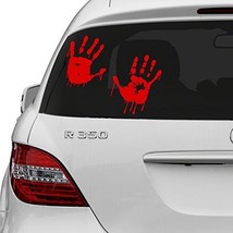 (4&#39;&#39; x 3&#39;&#39;) Vinyl Wall Decal Red Bloody Hands Design / Blood Vampire Hand Art... - £7.95 GBP