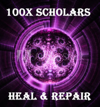 100X 7 SCHOLARS WORK HEAL & REPAIR HEAL ET REPARARE EXTREME MAGICK RING PENDANT image 2