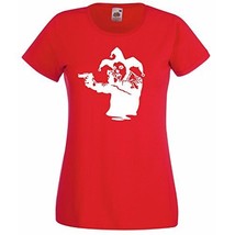 Womens T-Shirt Banksy Street Art Graffiti, Joker Clown &amp; Pistols, Jester Tshirts - £19.25 GBP