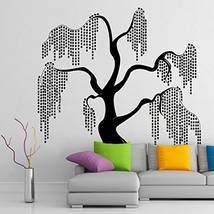 ( 51&#39;&#39; x 55&#39;&#39;) Vinyl Wall Decal Unique &amp; Beautiful Willow Tree Design / Relax... - £59.35 GBP