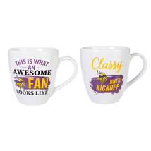 Minnesota Vikings Coffee Mug 17oz Ceramic 2 Piece Set with Gift Box - $84.49