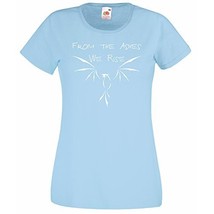 Womens T-Shirt Phoenix Quote From the Ashes We Rise, Fire Bird Shirt Lava Tshirt - £19.57 GBP