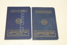 Vintage Lot of 2 Northwestern Bank &amp; Trust St. Louis, MO Savings Books 1967-80 - £7.63 GBP