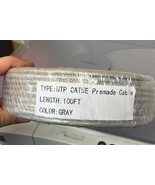 100 Ft Gray UTP Cat5E Premade Cable Networking New ethernet rj-45 caterg... - £54.77 GBP