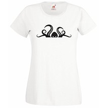 Womens T-Shirt Scary Octopus Head Tentacle, Sea Creature Shirts, Animal ... - £19.33 GBP