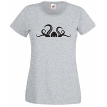Womens T-Shirt Scary Octopus Head Tentacle, Sea Creature Shirts, Animal Tshirt - £19.57 GBP