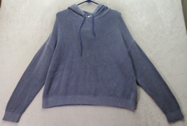 Offline Aerie Sweater Womens XL Gray Knit Long Sleeve Hooded Drawstring Pullover - £29.17 GBP