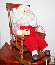 Telco Animated Rocking Chair Santa In Slippers Christmas Display Figure 1995 - £49.27 GBP