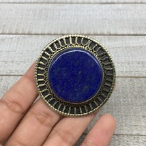 Antique Afghan Turkmen Tribal Round Lapis Lazuli Kuchi Ring Boho Stateme... - £7.07 GBP