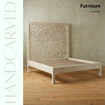 Furniture BoutiQ Hand-carved Solid Wood Bed | Carving Bed - £3,279.67 GBP