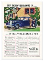 Print Ad &#39;38 Packard Six Ask the Man Who Owns One Vintage 1937 Advertisement - £11.71 GBP