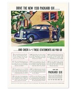 Print Ad &#39;38 Packard Six Ask the Man Who Owns One Vintage 1937 Advertise... - £11.73 GBP