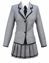 ZYHCOS US Size Women&#39;s High School Grey Uniform Cosplay Costume Full Set (Large) - $68.59