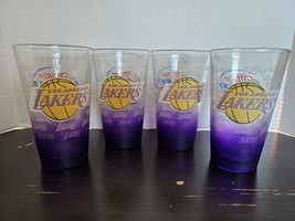 (4) LA Lakers Miller Lite Pint Size Glasses Kobe Shaq LeBron James - £71.93 GBP