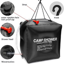 10.57gal Solar Shower Bag With Removable Hose And On-Off Switchable Shower Head  - £13.41 GBP