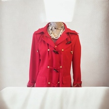 Vintage Dennis Basso Red Color Peacoat - $85.00