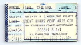 Robert Plant Concert Ticket Stub May 20 1988 Mansfield Massachusetts - £31.47 GBP