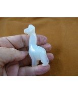 Y-GIR-ST-710 little White Opalite GIRAFFE gemstone FIGURINE giraffes statue - €21,31 EUR