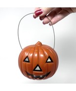 VTG Plastic Halloween Light Up Jack O' Lantern Pumpkin W Battery Union Products - $52.25