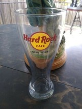 Hard Rock Cafe New York Clear Pilsner Beer Glass 8.5&quot; Tall 20 oz Collect... - £9.58 GBP