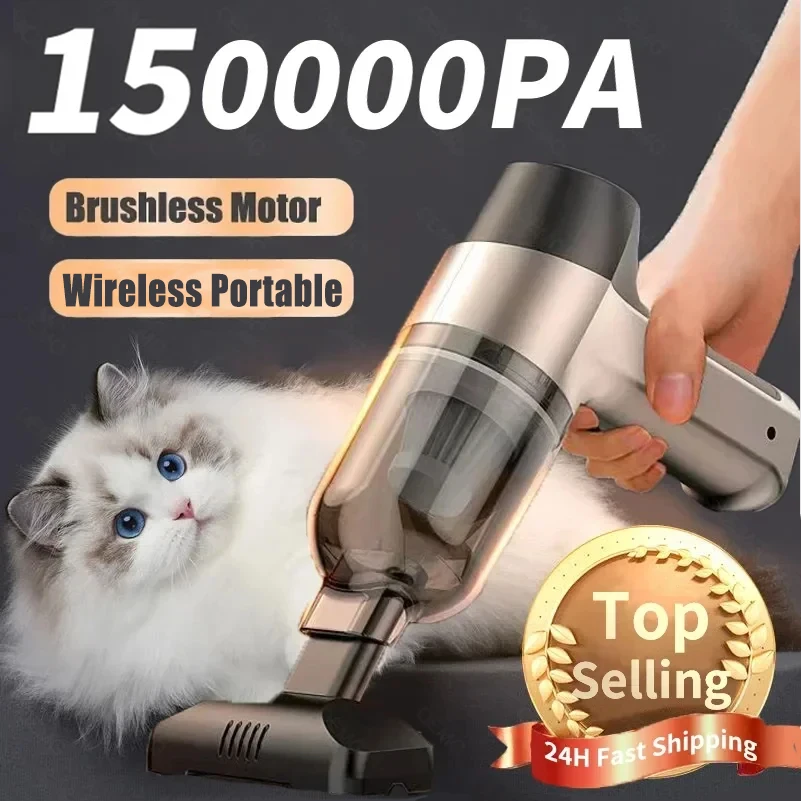 150000PA Household Vacuum Cleaner Cordless Handheld Portable Car Cleaner - £29.66 GBP+