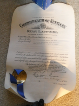 Original Vintage 1935 Kentucky Governor Staff Appointment Certificate with Seal - £77.07 GBP