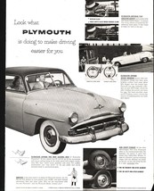 1952 Plymouth Belvedere Ad  Look What Plymouth is Doing to Making Drivin... - $22.24