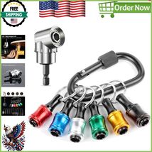 Versatile 6-Piece Bit Holder Set with Right Angle Drill Adapter for Tigh... - $34.53 CAD